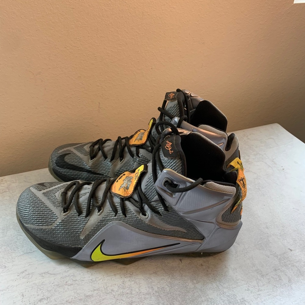 Nike LeBron 12 All-Star Game ASG Metallic Silver Black Volt 742549-090 Mens 12